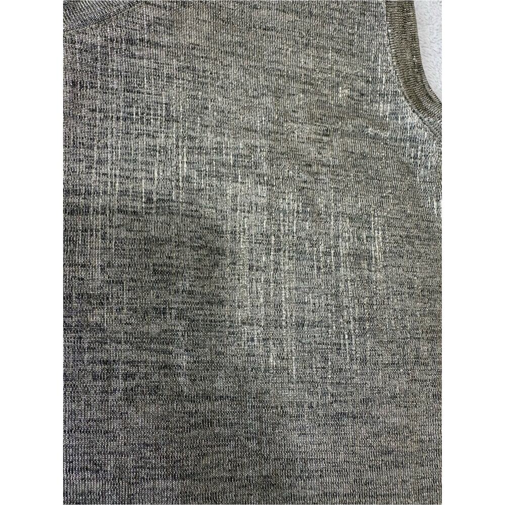 Susan Graver Metallic Silver Cardigan & Shell Set with pockets Size M NWT - Picture 11 of 13